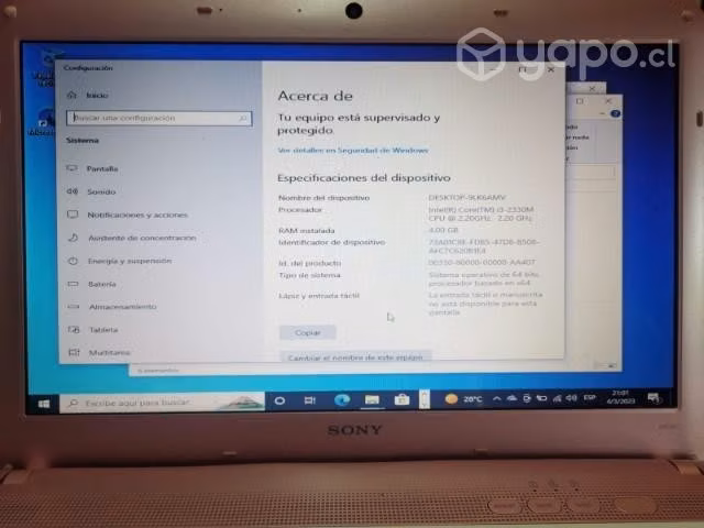 Notebook sony vaio rosado - Imagen 2