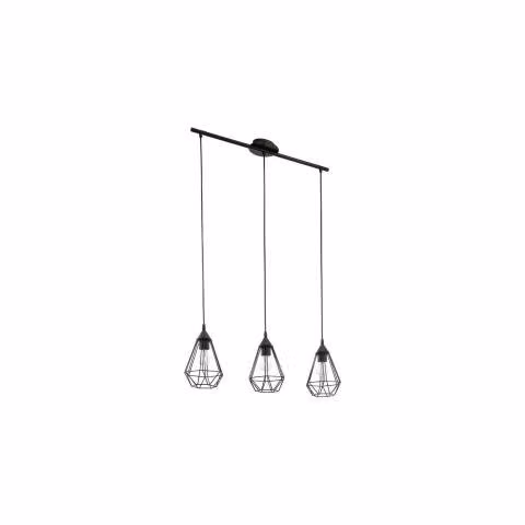 Lámpara Colgante Acero Negro E27 3X60W EGLO
