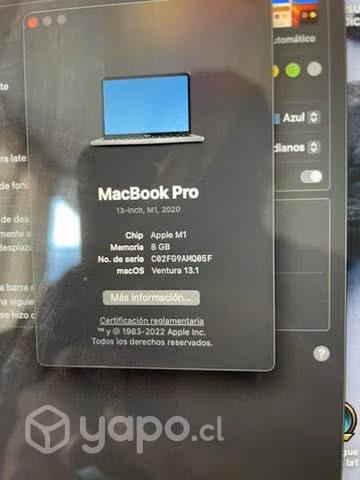 Macbook Pro M1 512 GB 2020 - Imagen 5
