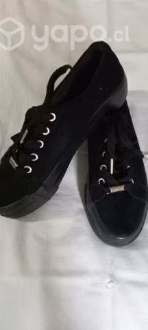 Zapatillas con plataforma negras No 38