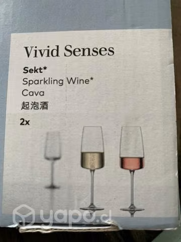 Par copas vino Alemanas zwiesel