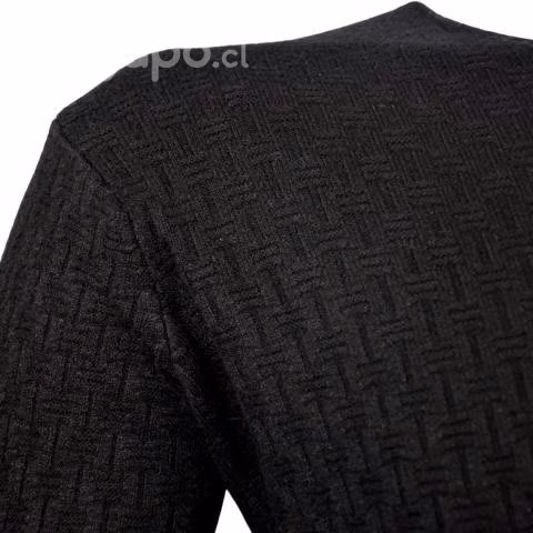 Sweater Negro Cuello V Elasticado XXXL - Imagen 2