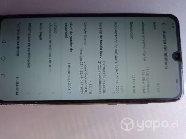 Teléfono Huawei P30lite