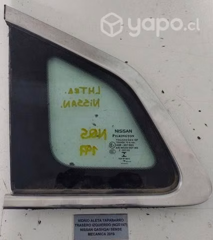 Vidrio Aleta Tapabarro Trasero Izquierdo (NQS197)