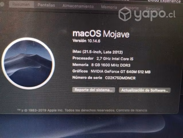 IMac 21,5 2012 - Imagen 2