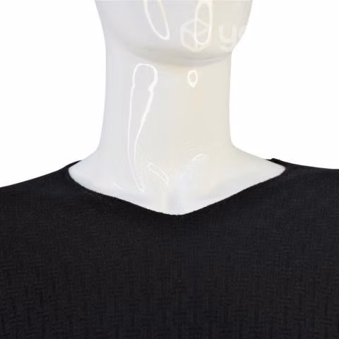 Sweater Negro Cuello V Elasticado XXL
