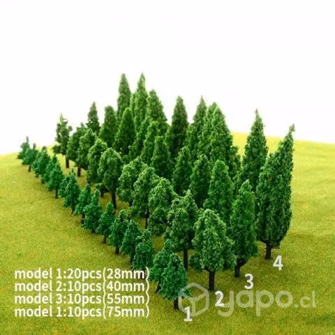 Árboles (50) para maquetas o dioramas de tren - Imagen 3