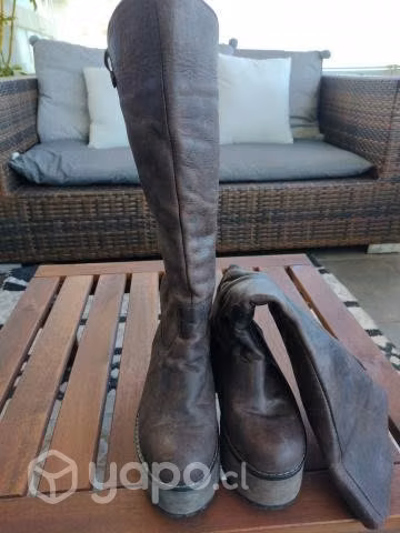 Botas de cuero café oscuro - Imagen 3