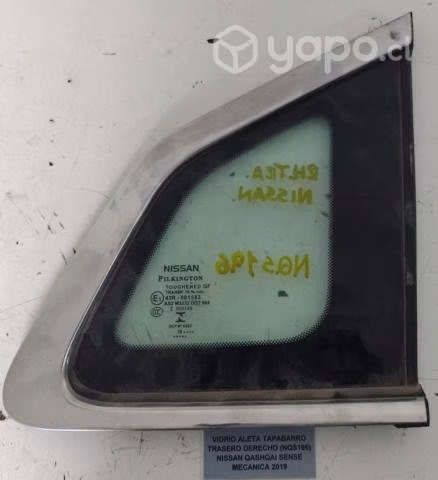 Vidrio Aleta Tapabarro Trasero Derecho (NQS196) Ni