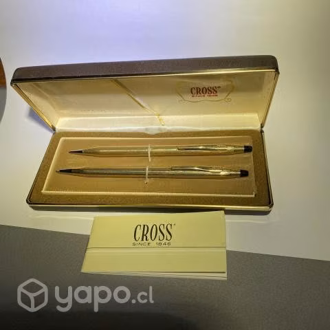 Boligrafo y Portaminas Classic oro 12 k Cross