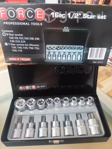 Jgo dados torx m/h de 16 pzas. (4171)- force