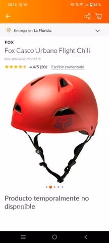 Casco bicicleta marca Fox nuevo rojo - Imagen 2