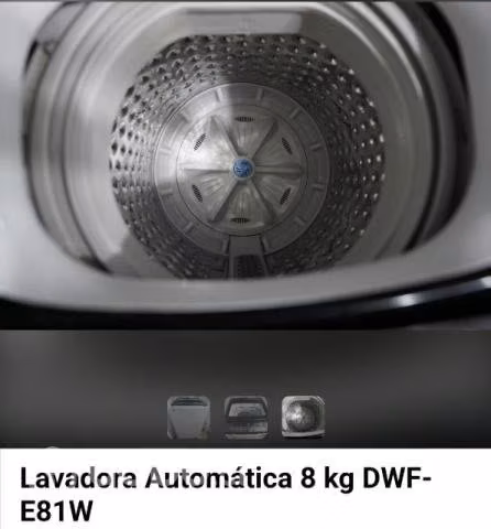 Lavadora Automática 8 kg DWF-E81W