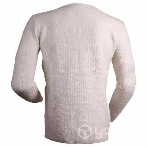 Sweater Blanco Cuello V Elasticado XXL