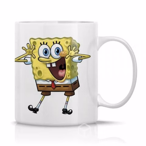 Taza/Tazon/Mug Bob Esponja Sorprendido 123