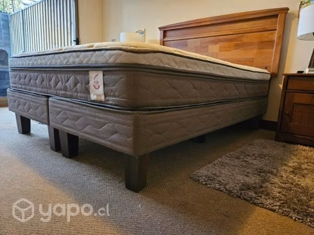 Cama 2 plazas con respaldo