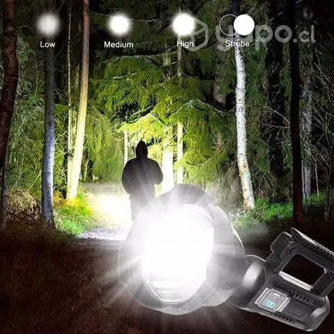 Linterna Led XHP70. 4 Modos, 1900 Lum, 80 Min MAX