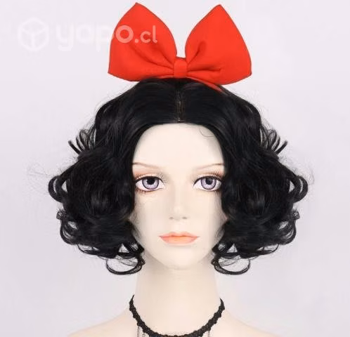 Peluca Blanca Nieves Con Cintillo , Cosplay