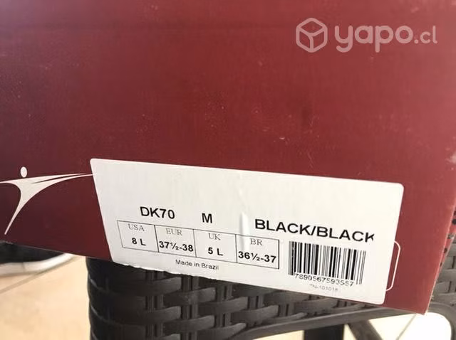 Zapatos de danza negros SO Dança Dk70 Talla37.5-38