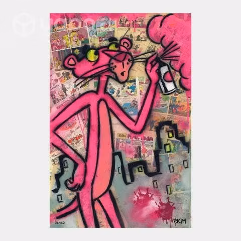 Cuadro Decorativo pantera rosa
