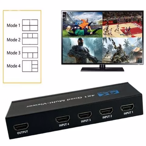 Switch hdmi 4x1 computador, c.remoto, full hd/4k