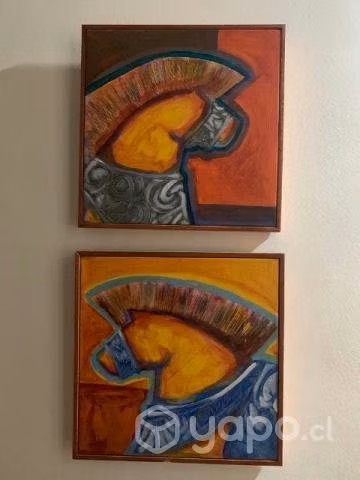 2 Cuadros en acrílico sobre tela artista venezola