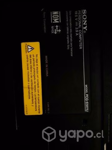 Notebook sony vaio