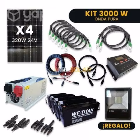 Kit Full Off Grid Energia Solar Hogar 3.000W Alto