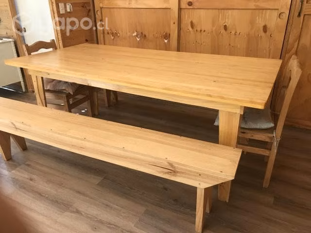 Mesa rústica para 12 personas + bancas