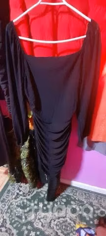 Vestido chaleco aglobado y calzas laycra talla M