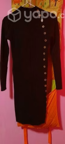Vestido chaleco aglobado y calzas laycra talla M