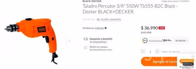 Taladro Back+Decker