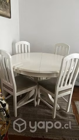 Comedor blanco 4 sillas