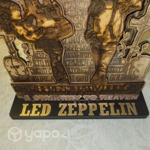 Cuadro Led Zeppelin, grabado en madera - Imagen 5