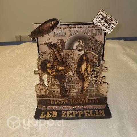 Cuadro Led Zeppelin, grabado en madera - Imagen 2