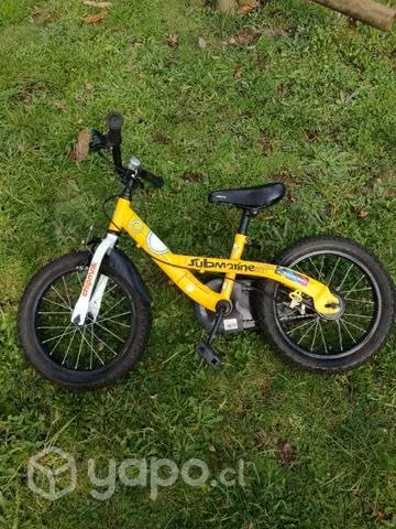 Bicicleta Chipmunk Niño aro 12 Submarine Amarilla