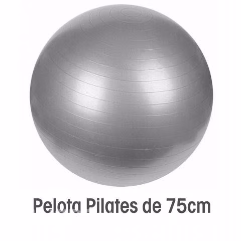 Pelota de yoga deportes pilates 75 cm gris