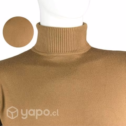 Sweater Café Hilo Fino Cuello Alto Modelo 805 XXXL