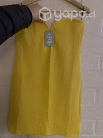 Vestido strapless H&M talla L