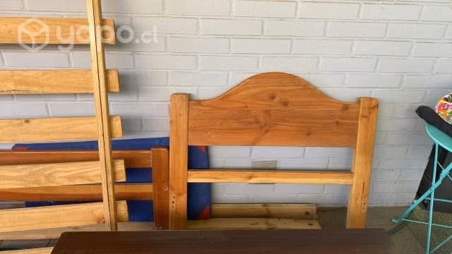 Cama usada madera con colchón flex