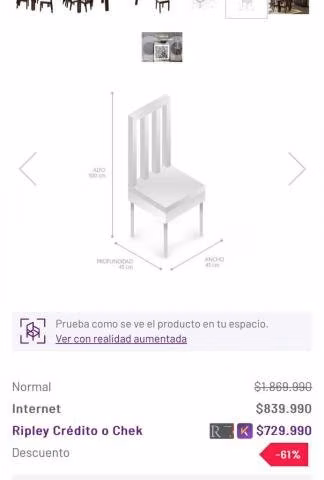 Juego de comedor MAGASA MODELO MILAN