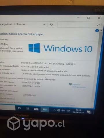Computador hp Intel core i3