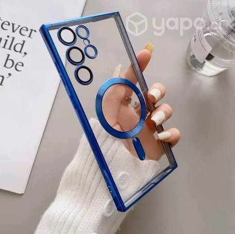 Magsafe-funda de silicona transparente para Samsun