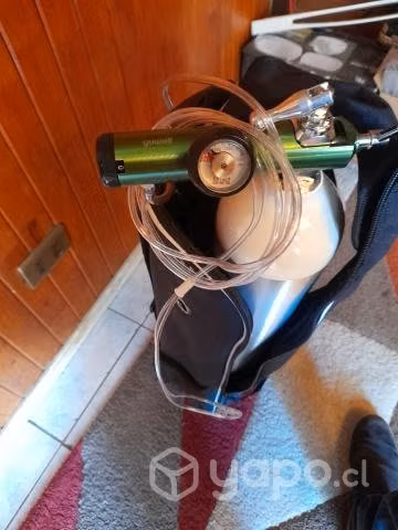 Tanque de oxígeno muy poco uso con funda - Imagen 2