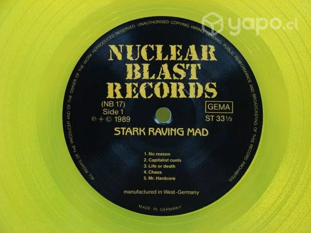 Vinilo 10 Stark Raving Mad Social Sickness Alemani