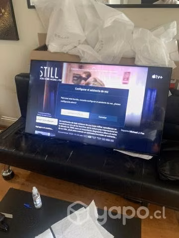 Smart qled Samsung 50 pantalla con franja negra