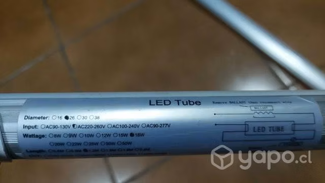 Tubos led 18 watts usados