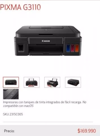 Multifuncional Canon G3100 - Imagen 2