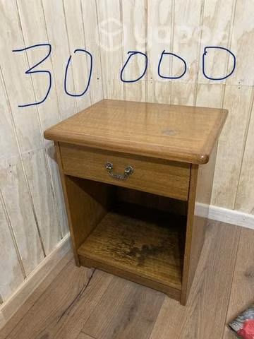 Velador madera barnizado