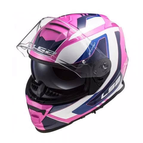 Casco integral ls2 ff800 storm techy blanco rosa